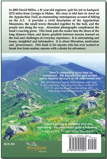 AWOL on the Appalachian Trail back cover